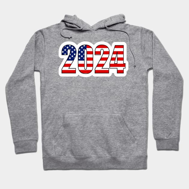 2024 American Flag Colors, Hoodie by RubyCollection